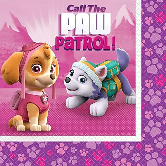 PINK PAW PATROL NAPKINS - Image 1